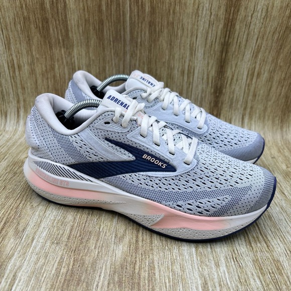 Brooks Adrenaline GTS 24 Women's Size 8.5 Running Shoes Gray Pink Sneakers - Picture 1 of 10